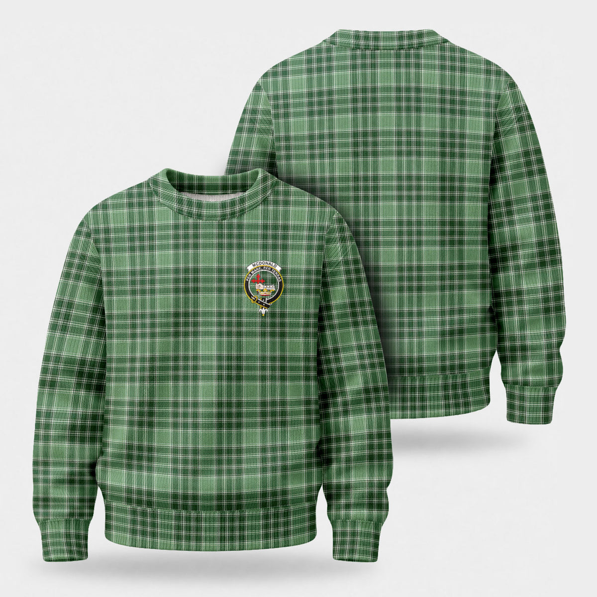 McDonald Lord of the Isles Hunting Tartan Crest Sweater