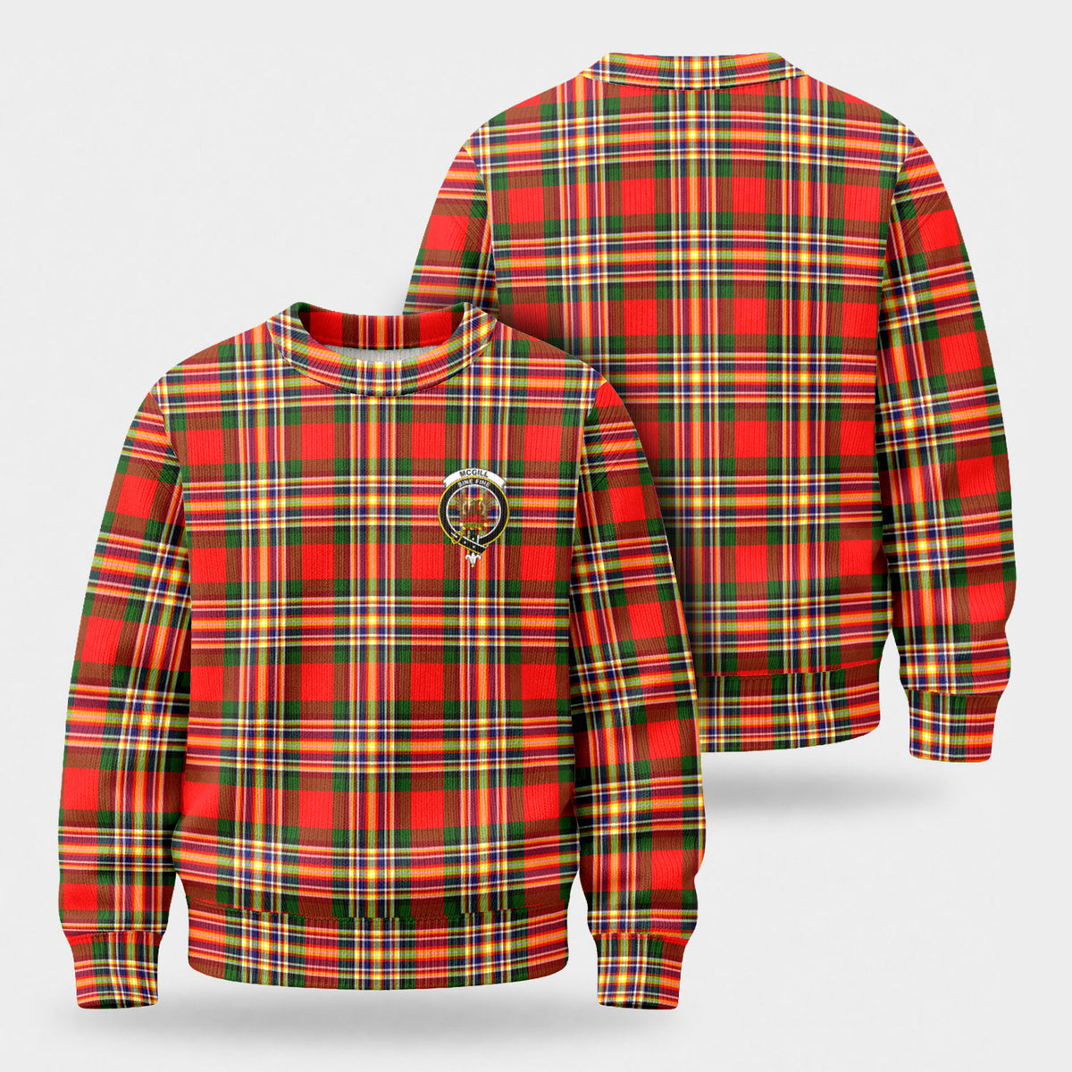 McGill Modern Tartan Crest Sweater