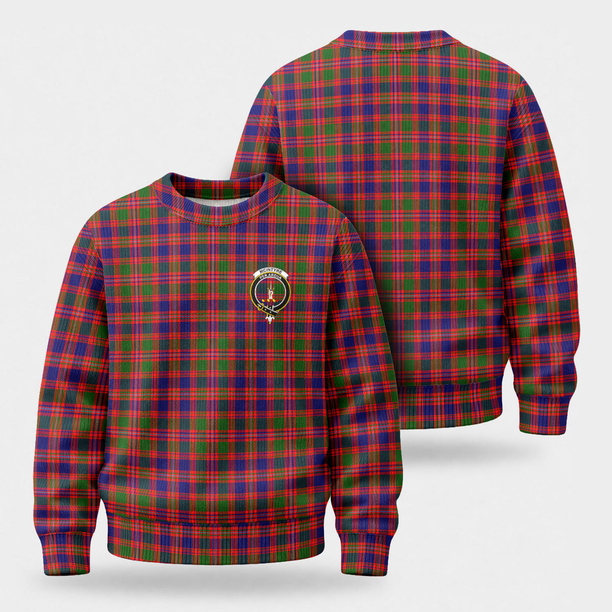 McIntyre Modern Tartan Crest Sweater