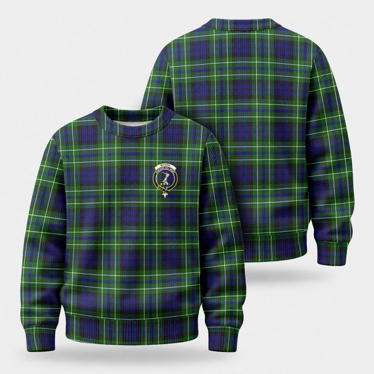 McNeil of Colonsay Modern Tartan Crest Sweater