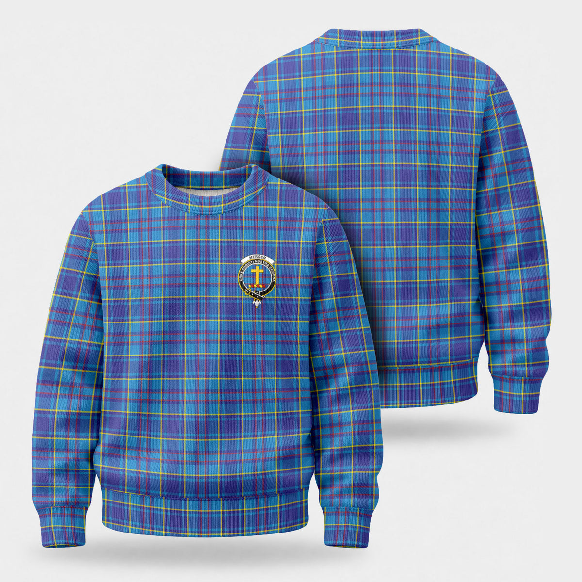 Mercer Modern Tartan Crest Sweater