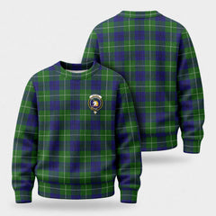 Oliphant Modern Tartan Crest Sweater