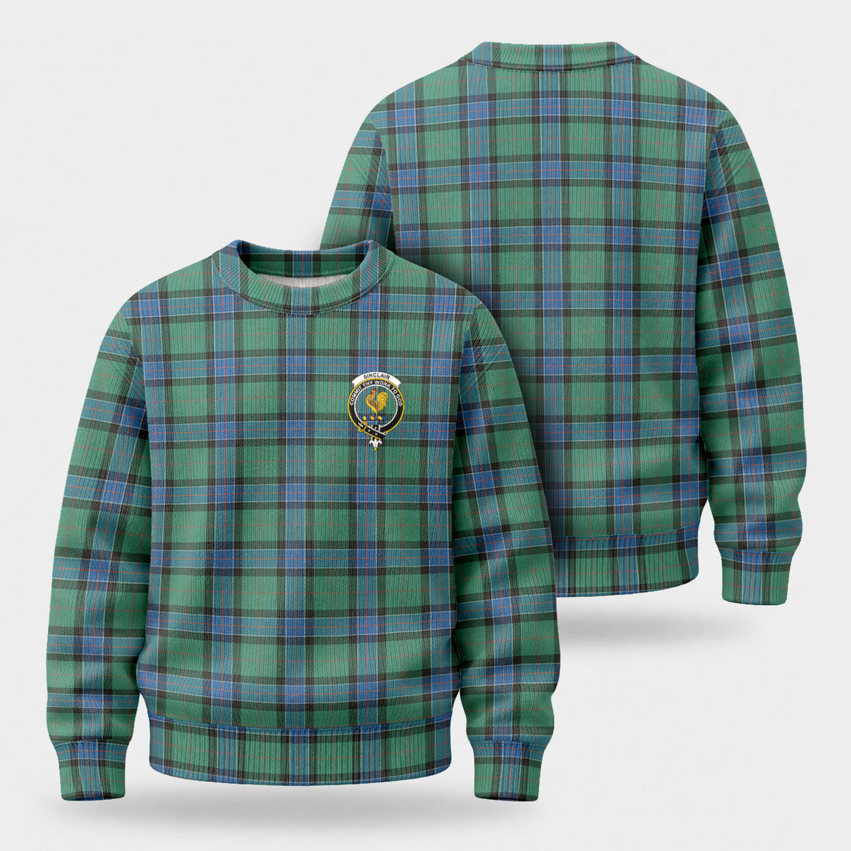 Sinclair Hunting Ancient Tartan Crest Sweater