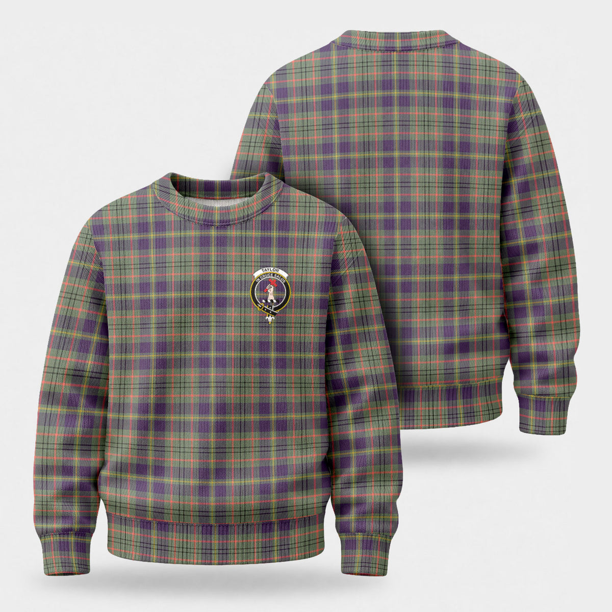 Taylor Weathered Tartan Crest Sweater