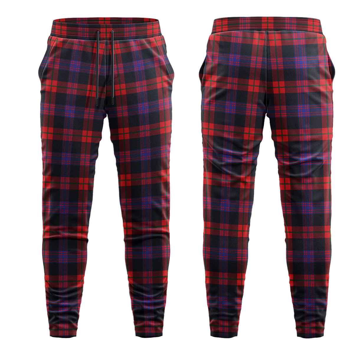 Broun Modern Tartan Sweatpants