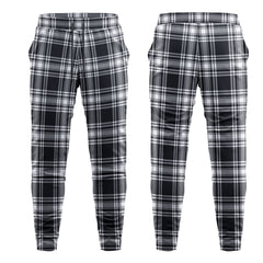 Menzies Black - White Modern Tartan Sweatpants