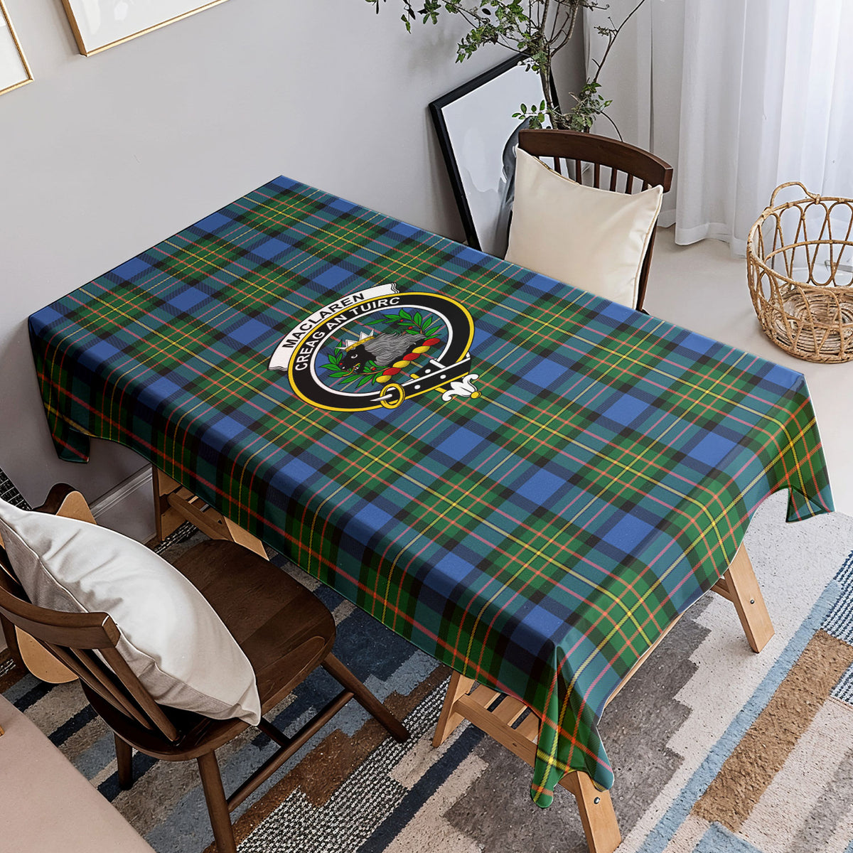 MacLaren Ancient Tartan Crest Tablecloth