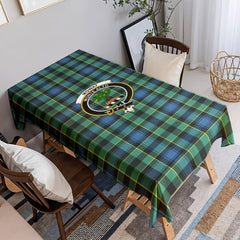 Mowat Ancient Tartan Crest Tablecloth
