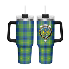 Johnston Ancient Tartan Crest 40 oz Insulated Tumbler with Handle