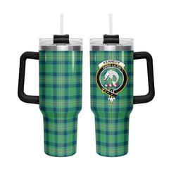 Kennedy Ancient Tartan Crest 40 oz Insulated Tumbler with Handle