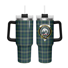 Kennedy Modern Tartan Crest 40 oz Insulated Tumbler with Handle