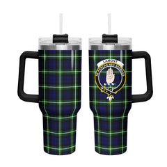 Lamont Modern Tartan Crest 40 oz Insulated Tumbler with Handle