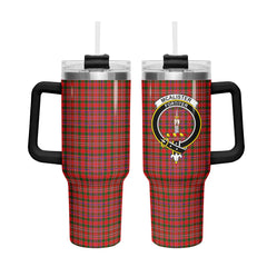 McAlister Modern Tartan Crest 40 oz Insulated Tumbler with Handle