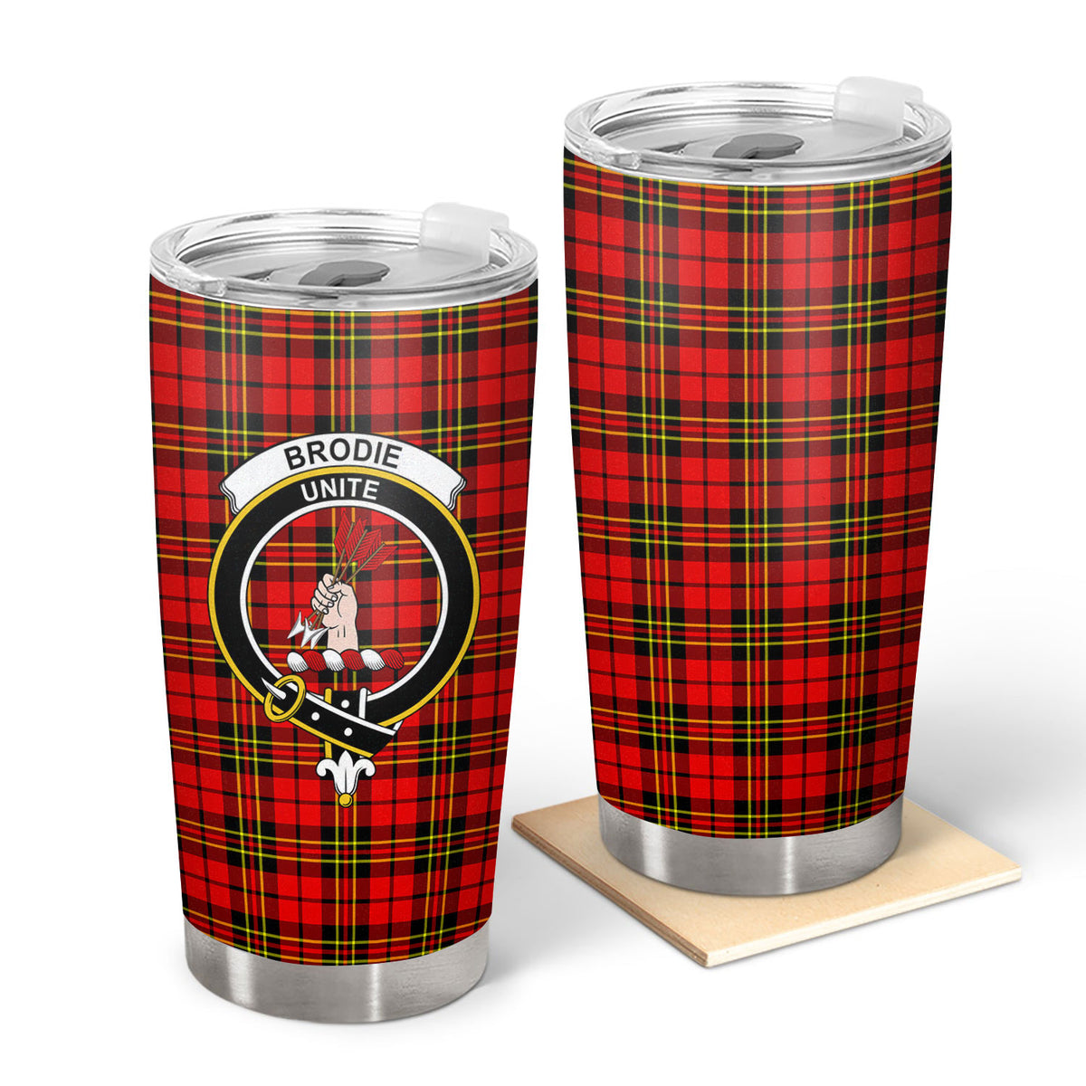 Brodie Modern Tartan Crest Tumbler