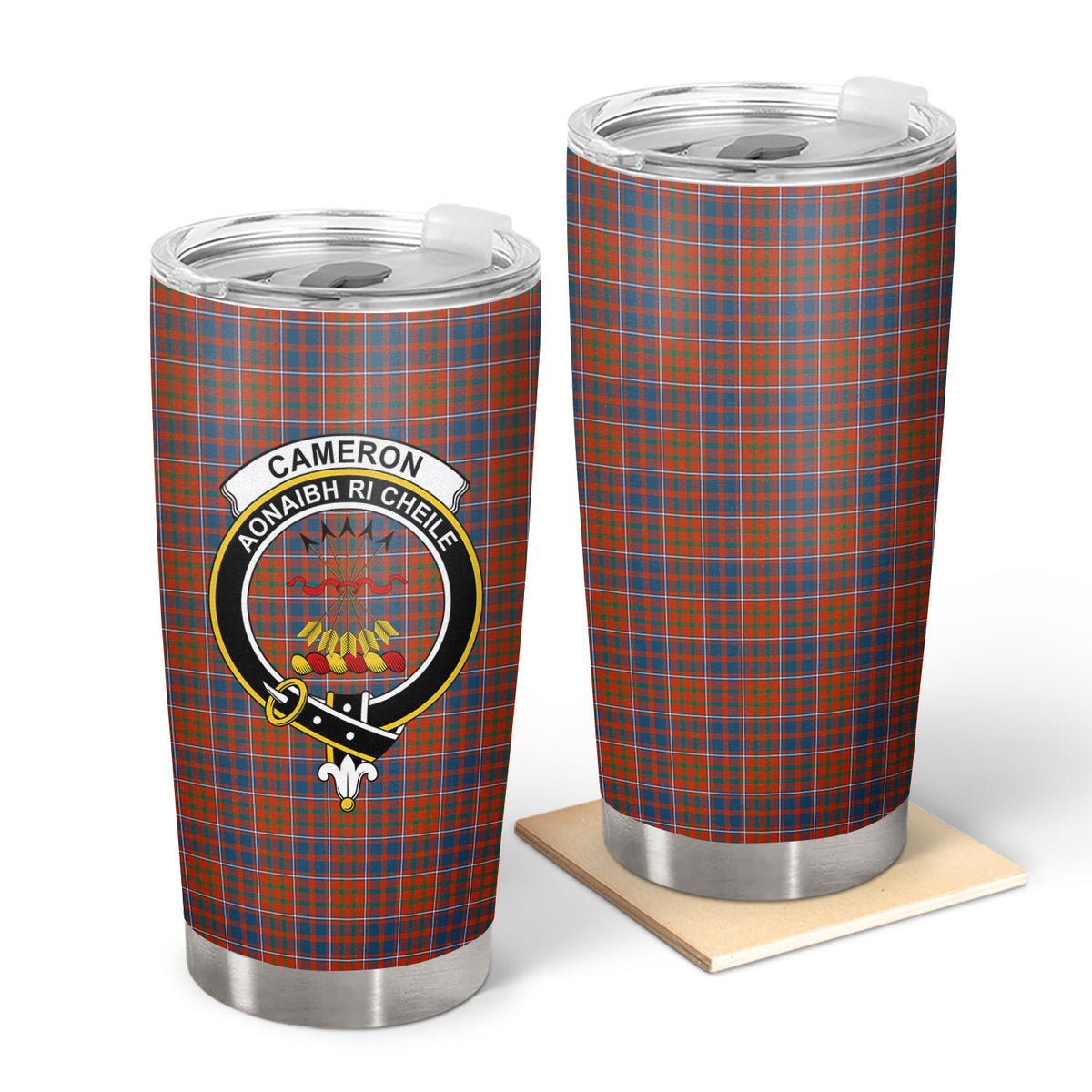 Cameron of Lochiel Ancient Tartan Crest Tumbler