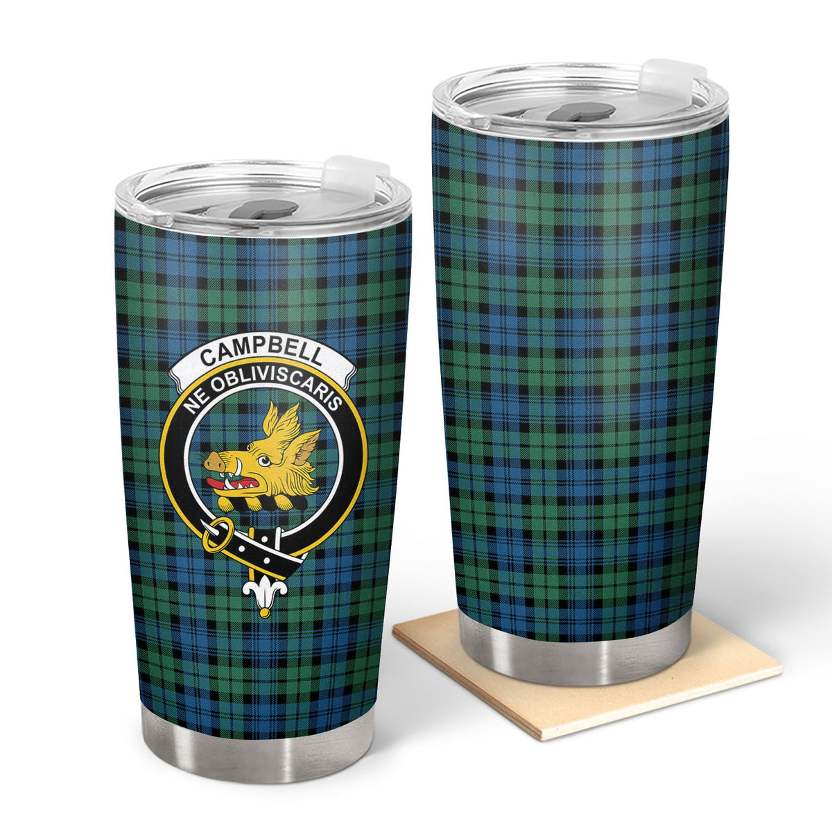 Campbell Ancient 02 Tartan Crest Tumbler