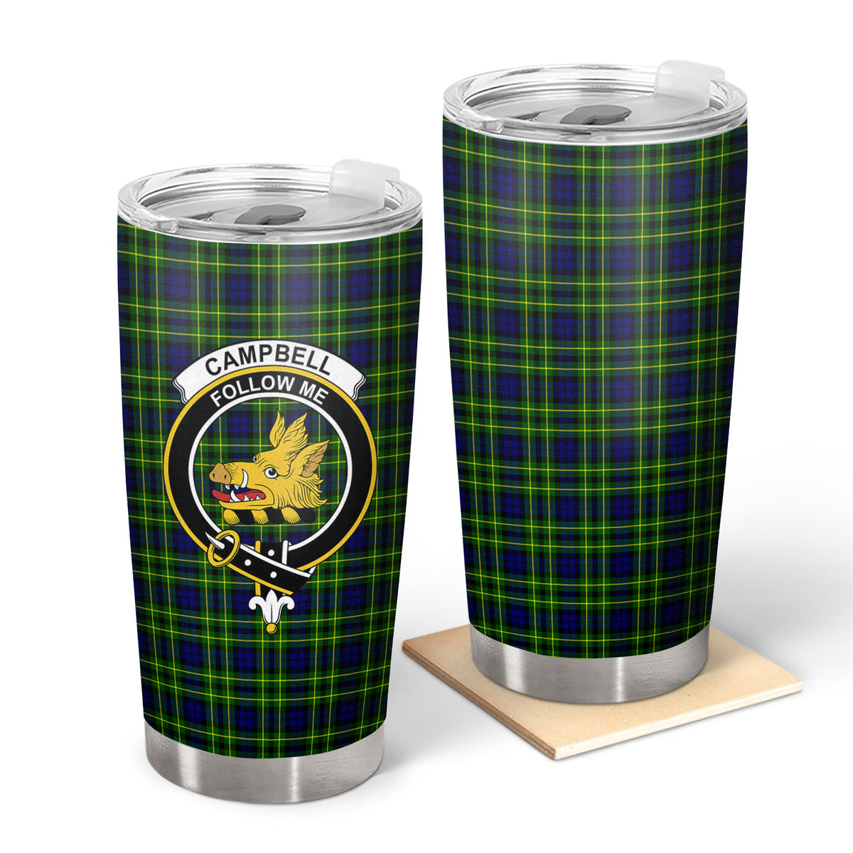 Campbell of Breadalbane Modern Tartan Crest Tumbler