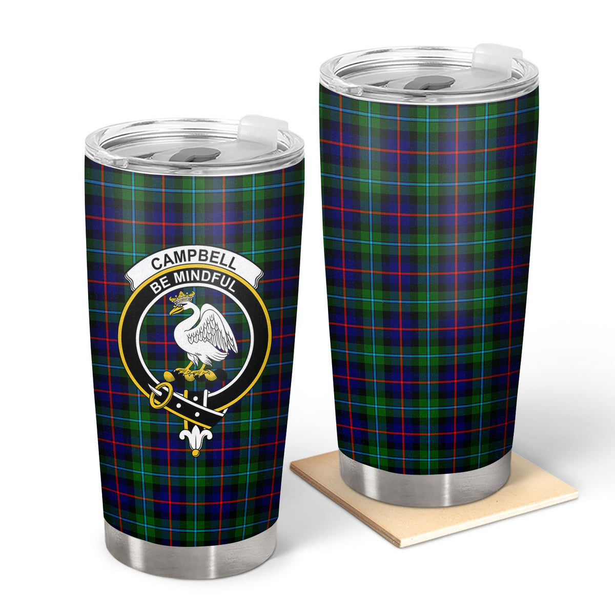 Campbell of Cawdor Modern Tartan Crest Tumbler