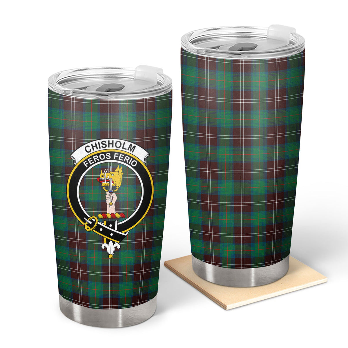 Chisholm Hunting Ancient Tartan Crest Tumbler