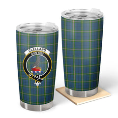 Clelland Tartan Crest Tumbler