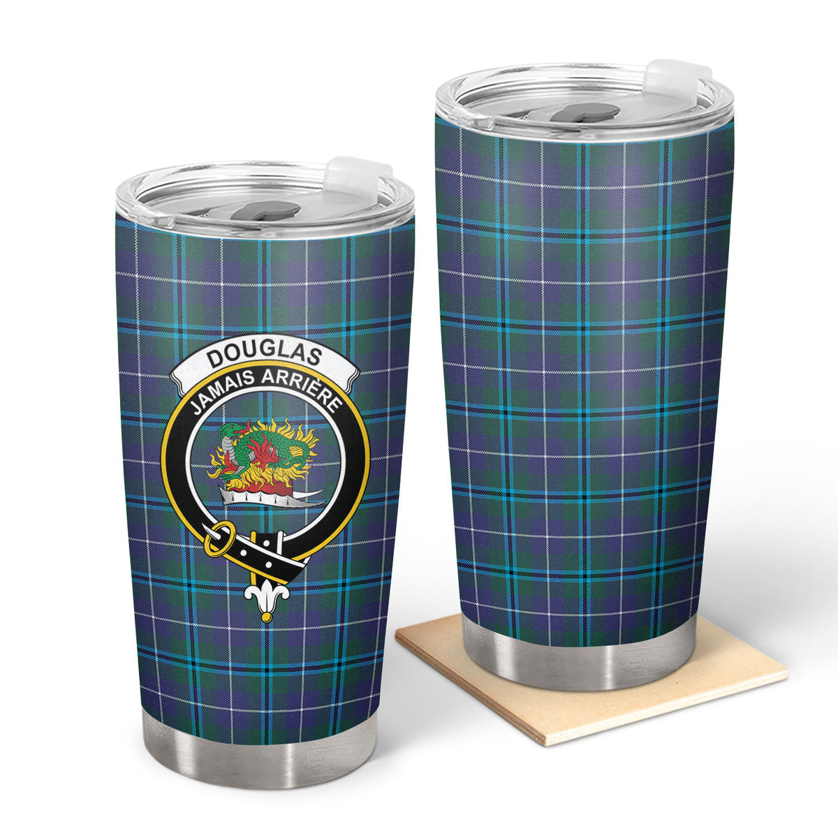 Douglas Modern Tartan Crest Tumbler