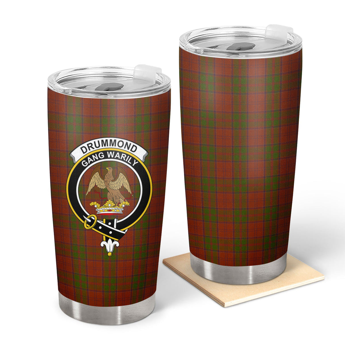 Drummond Clan Tartan Crest Tumbler