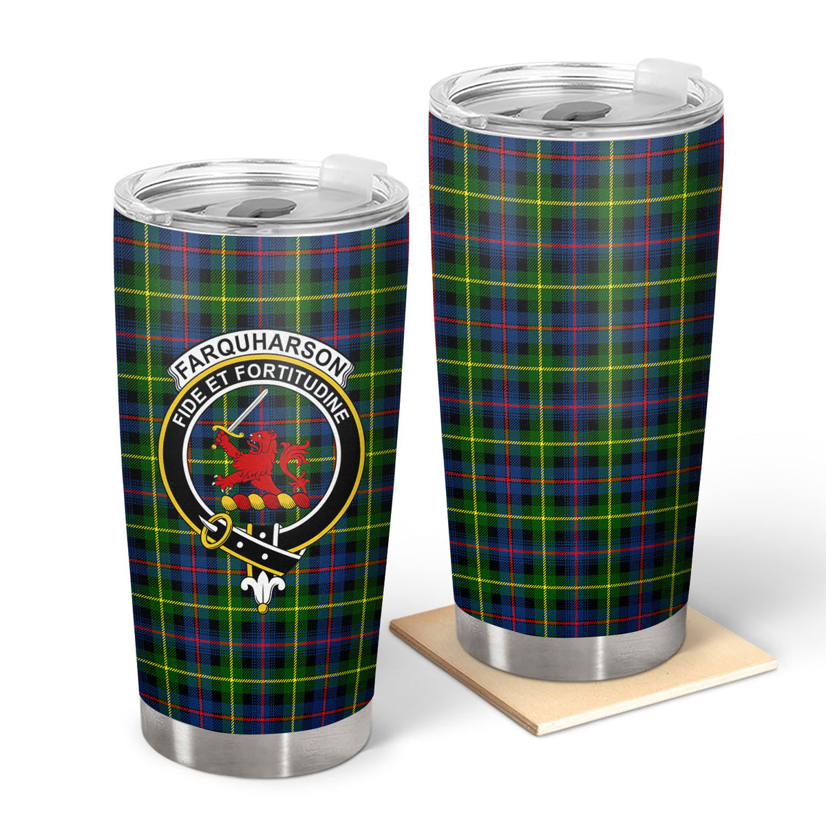 Farquharson Modern Tartan Crest Tumbler