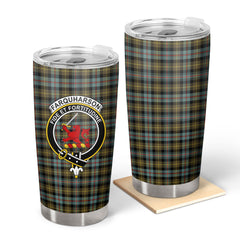 Farquharson Weathered Tartan Crest Tumbler