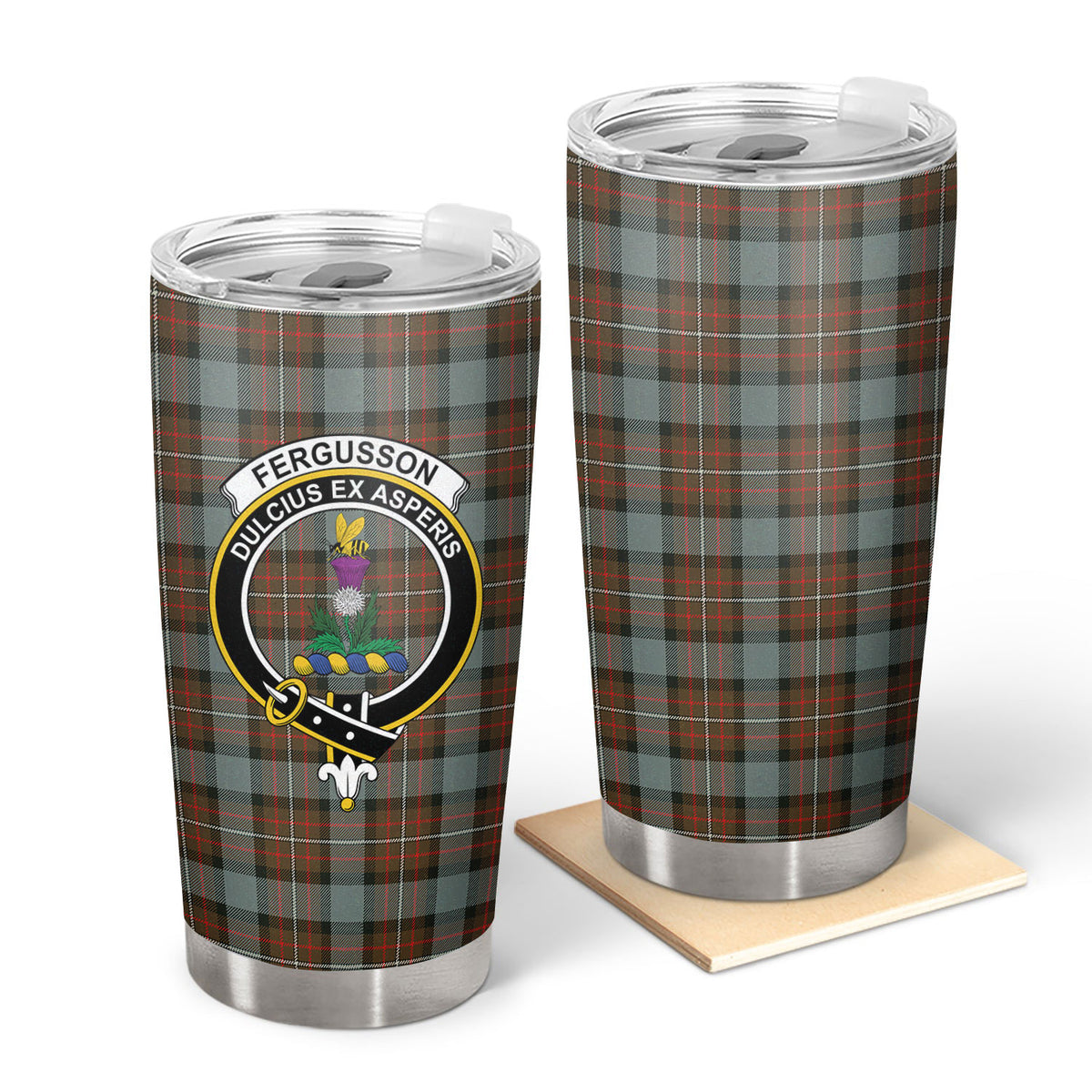 Fergusson Weathered Tartan Crest Tumbler