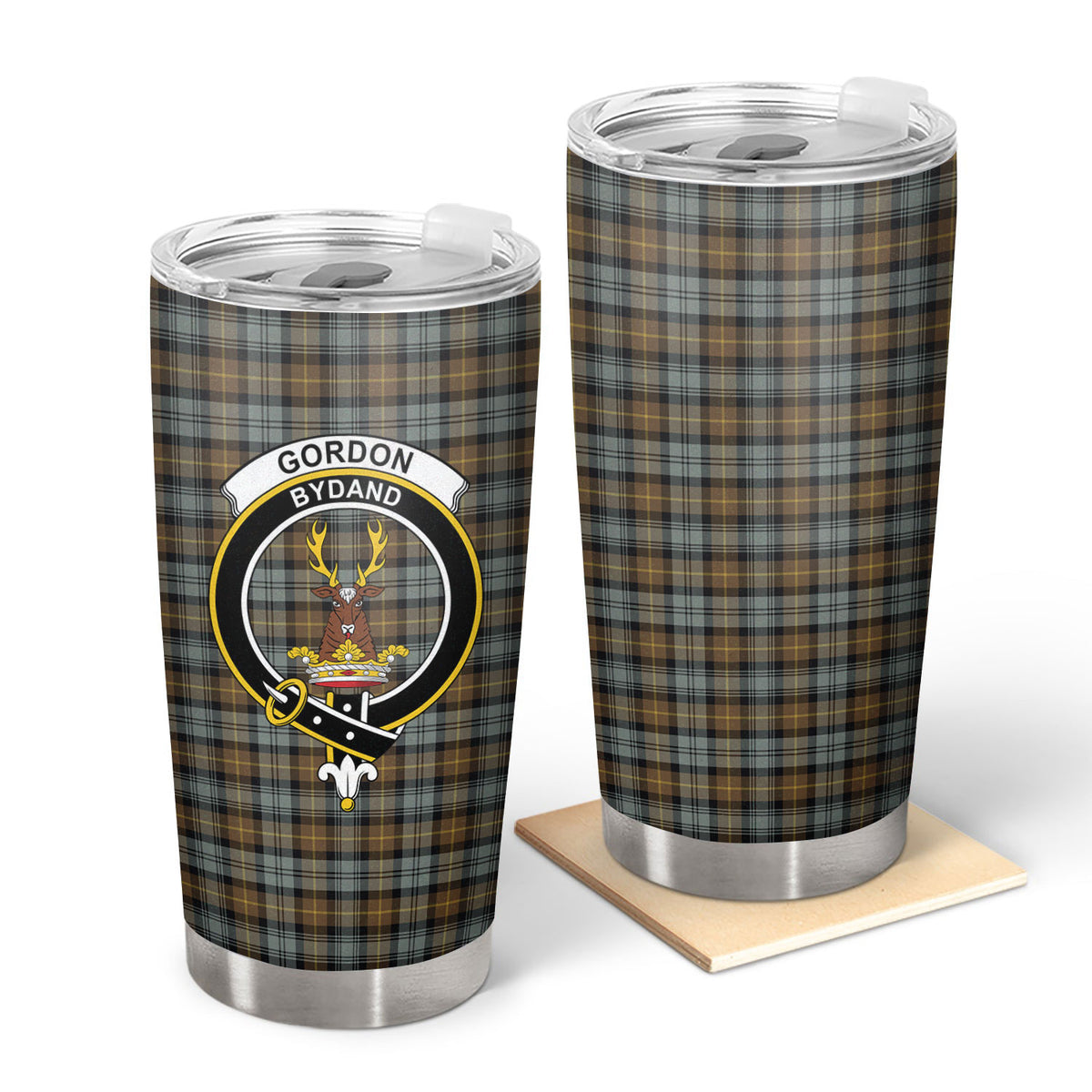 Gordon Weathered Tartan Crest Tumbler