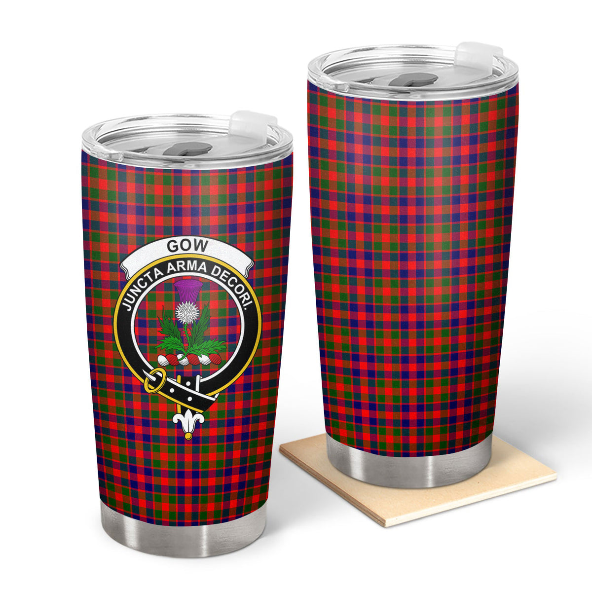 Gow (of Skeoch) Tartan Crest Tumbler