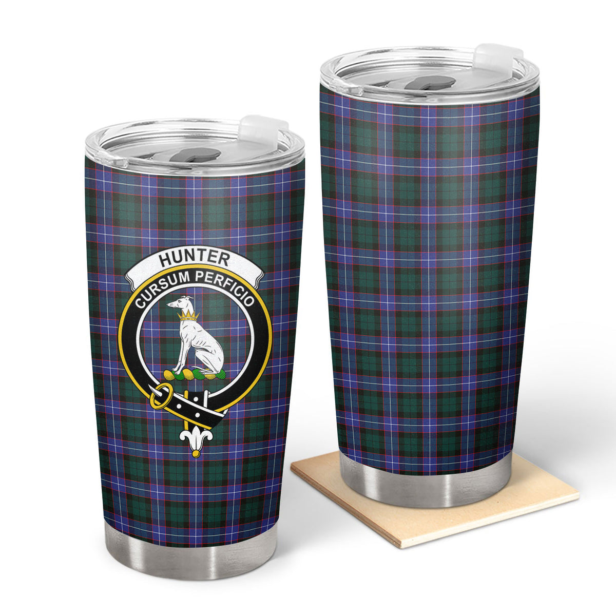 Hunter Modern Tartan Crest Tumbler