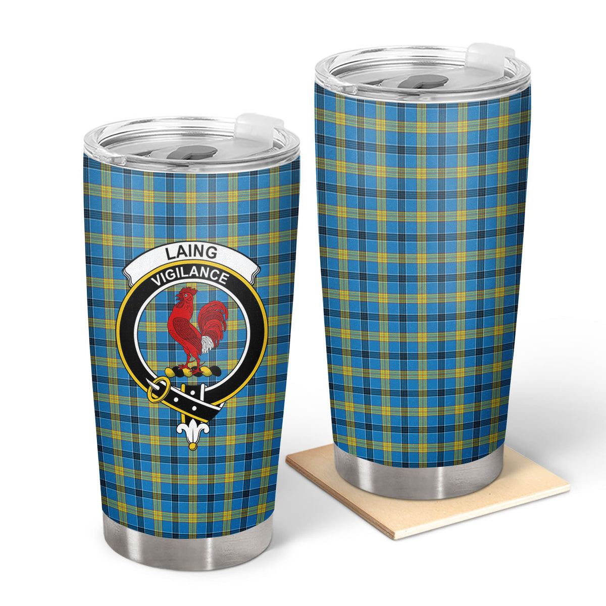 Laing Tartan Crest Tumbler