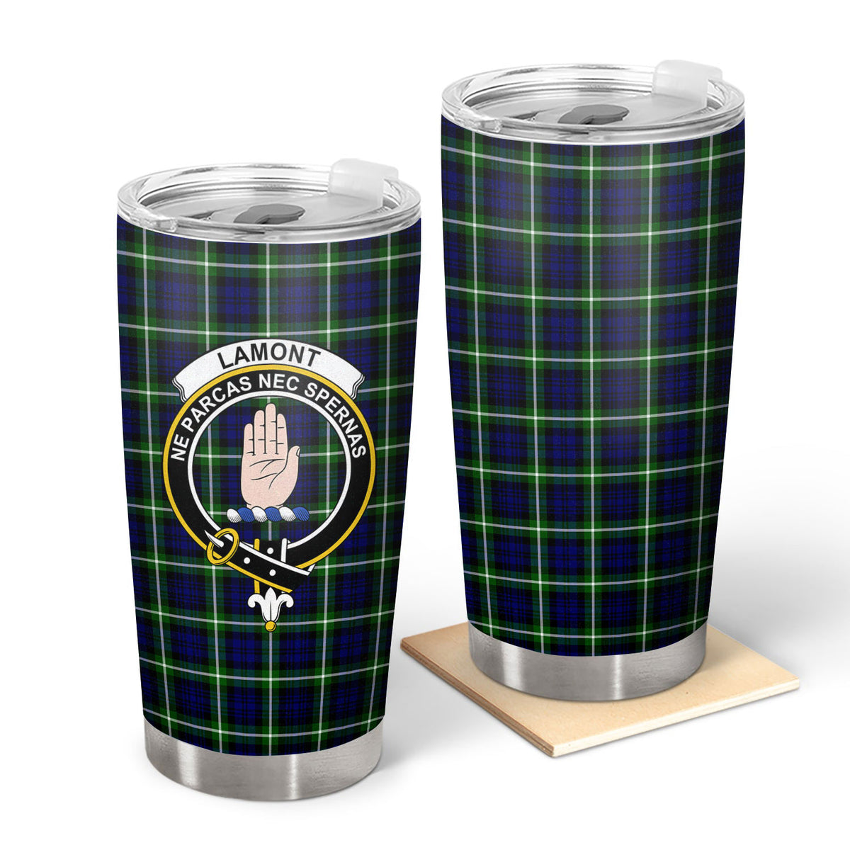 Lamont Modern Tartan Crest Tumbler