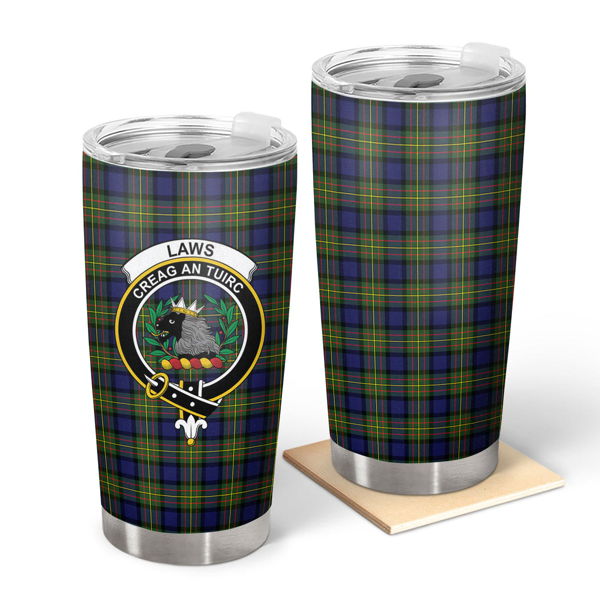 Laws Tartan Crest Tumbler