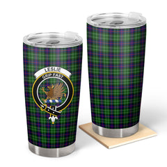 Leslie Hunting Tartan Crest Tumbler