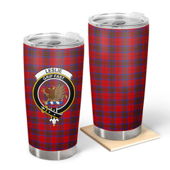 Leslie Modern Tartan Crest Tumbler