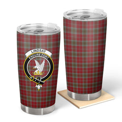 Lindsay Weathered Tartan Crest Tumbler