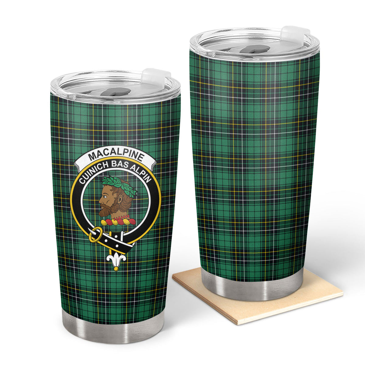 MacAlpine Ancient Tartan Crest Tumbler