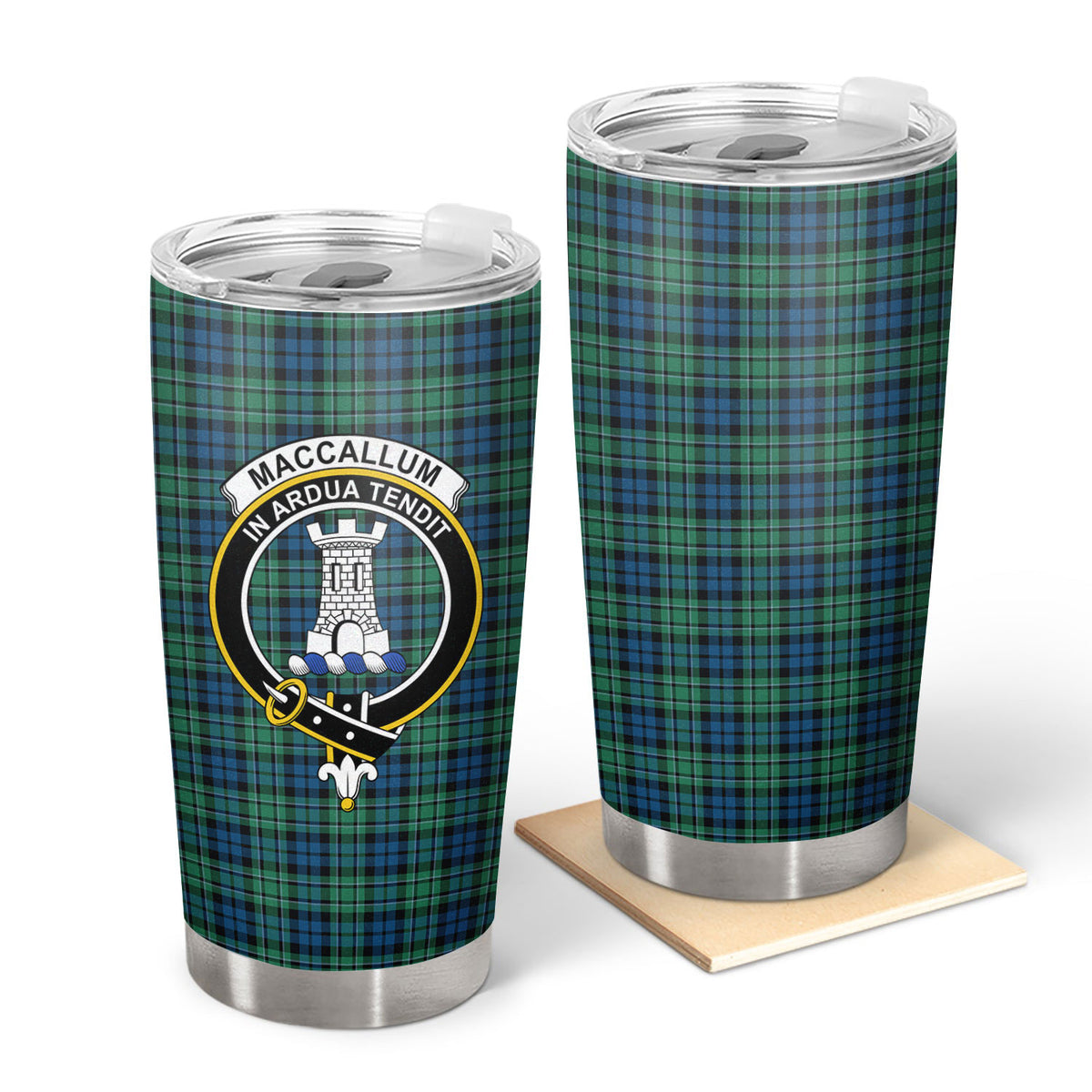 MacCallum Ancient Tartan Crest Tumbler