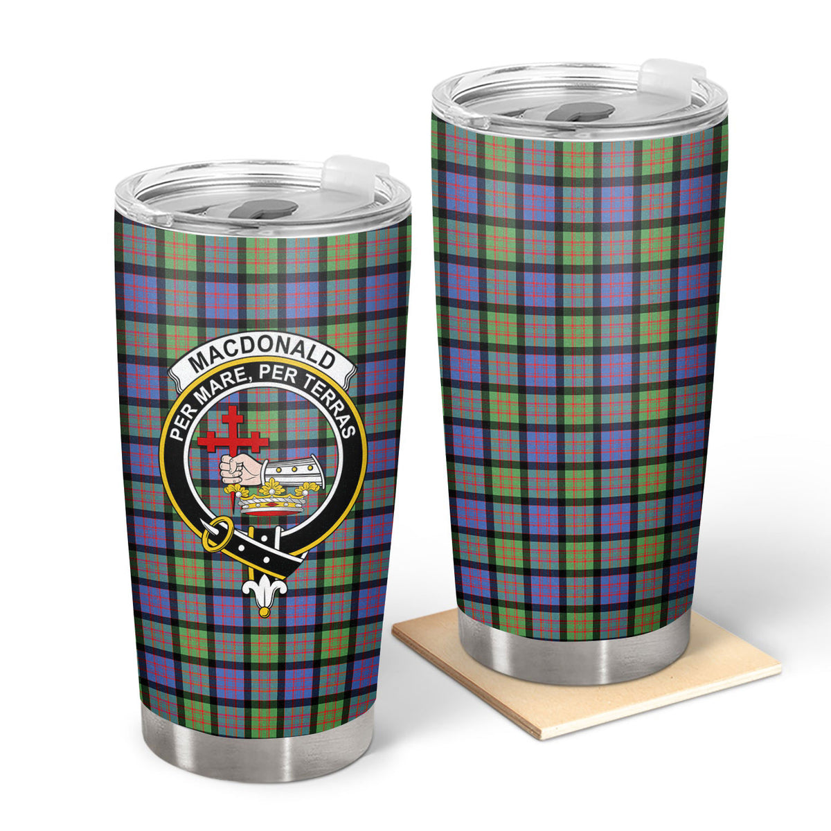 MacDonald Ancient Tartan Crest Tumbler