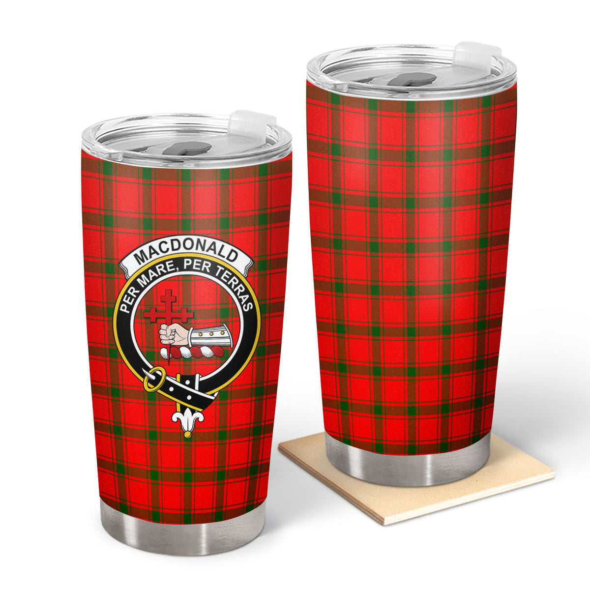 MacDonald of Sleat Tartan Crest Tumbler