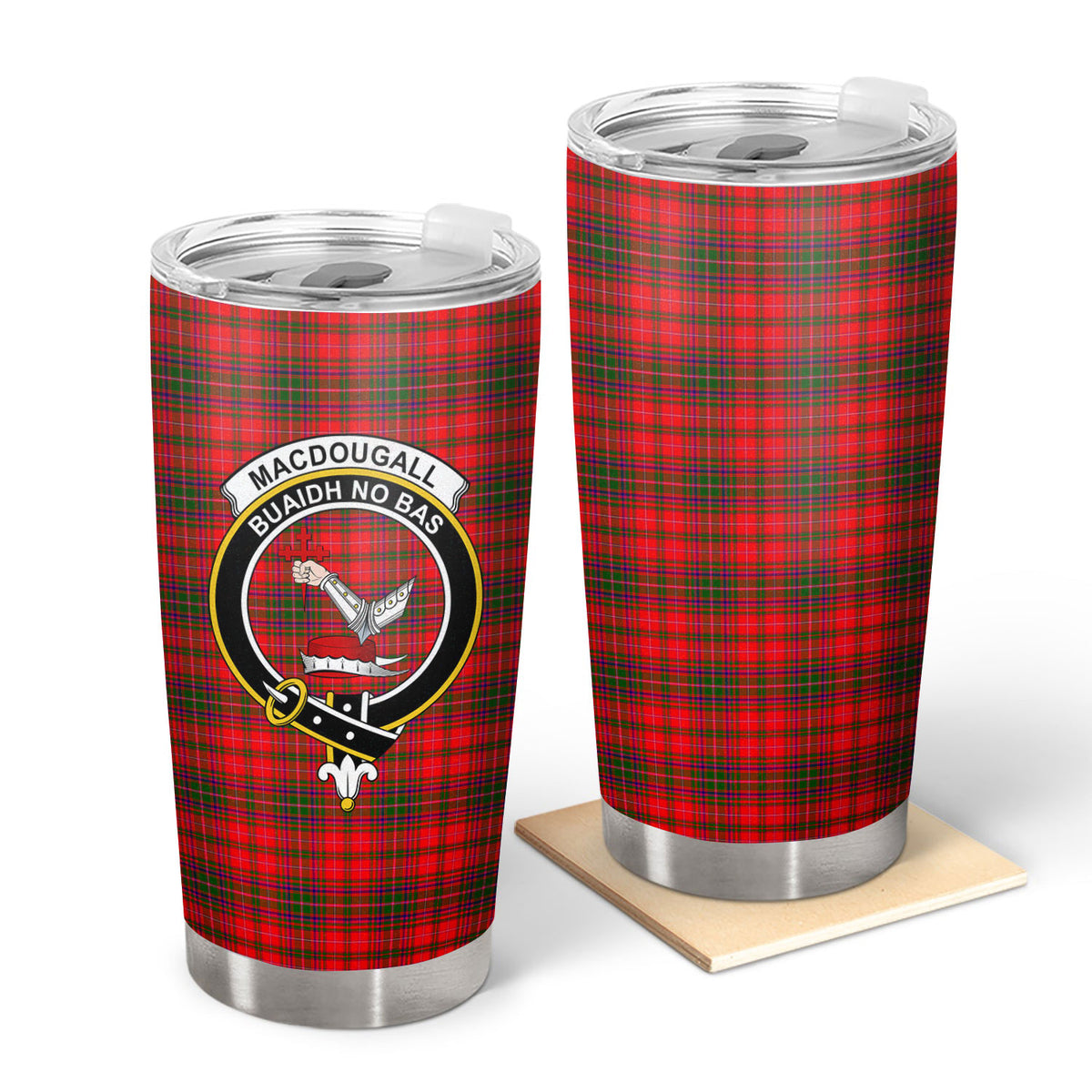 MacDougall Modern Tartan Crest Tumbler