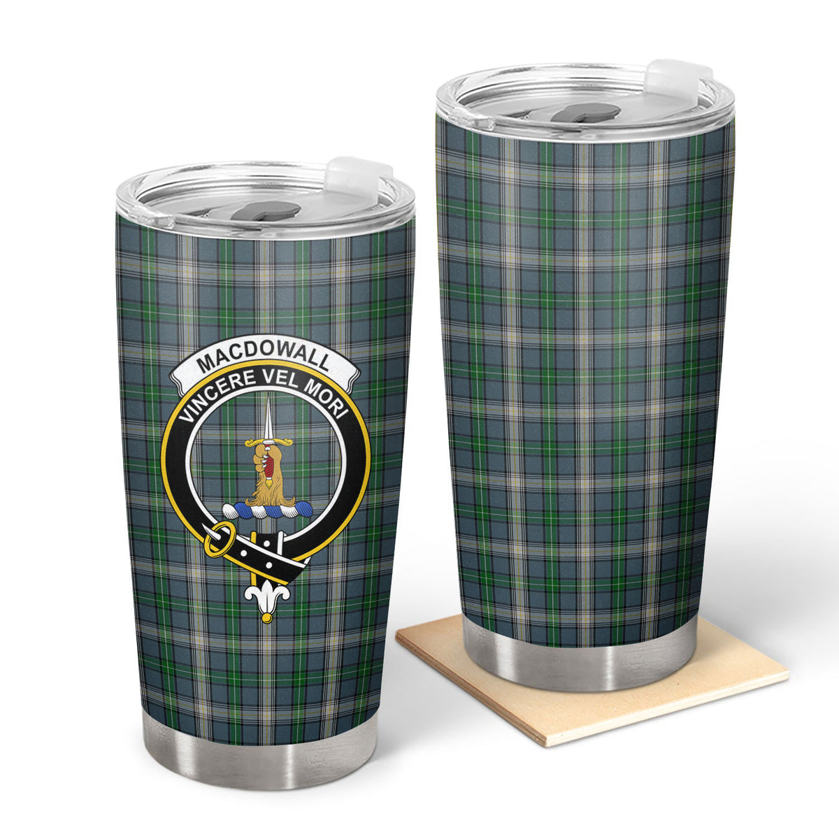 MacDowall Tartan Crest Tumbler