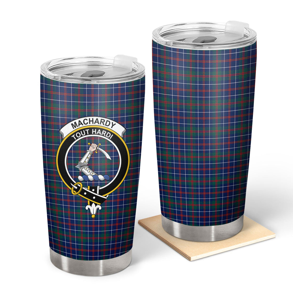 MacHardy Modern Tartan Crest Tumbler