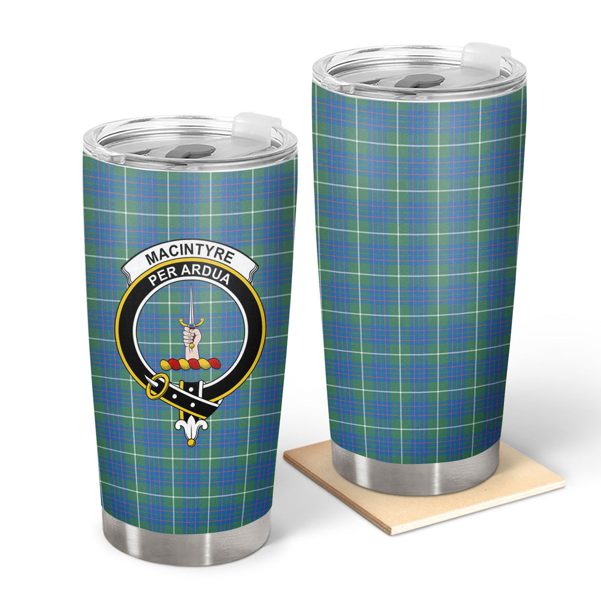 MacIntyre Hunting Ancient Tartan Crest Tumbler