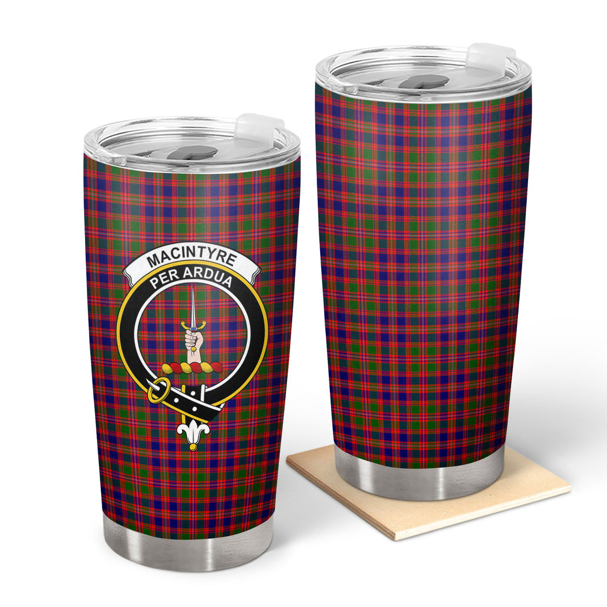 MacIntyre Modern Tartan Crest Tumbler