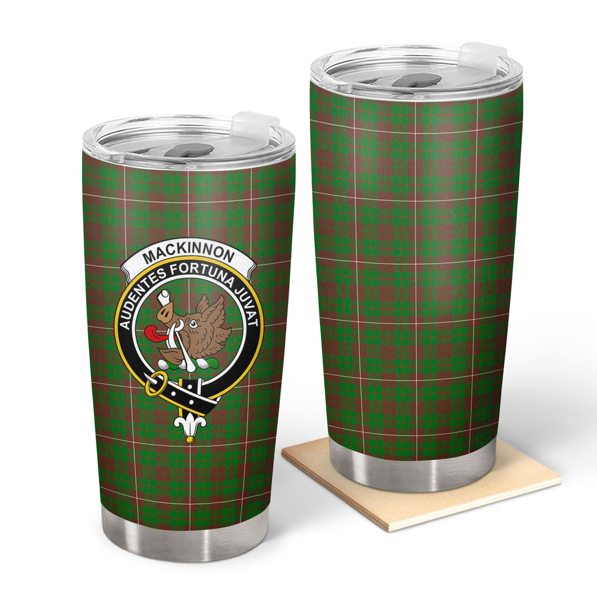 MacKinnon Hunting Modern Tartan Crest Tumbler