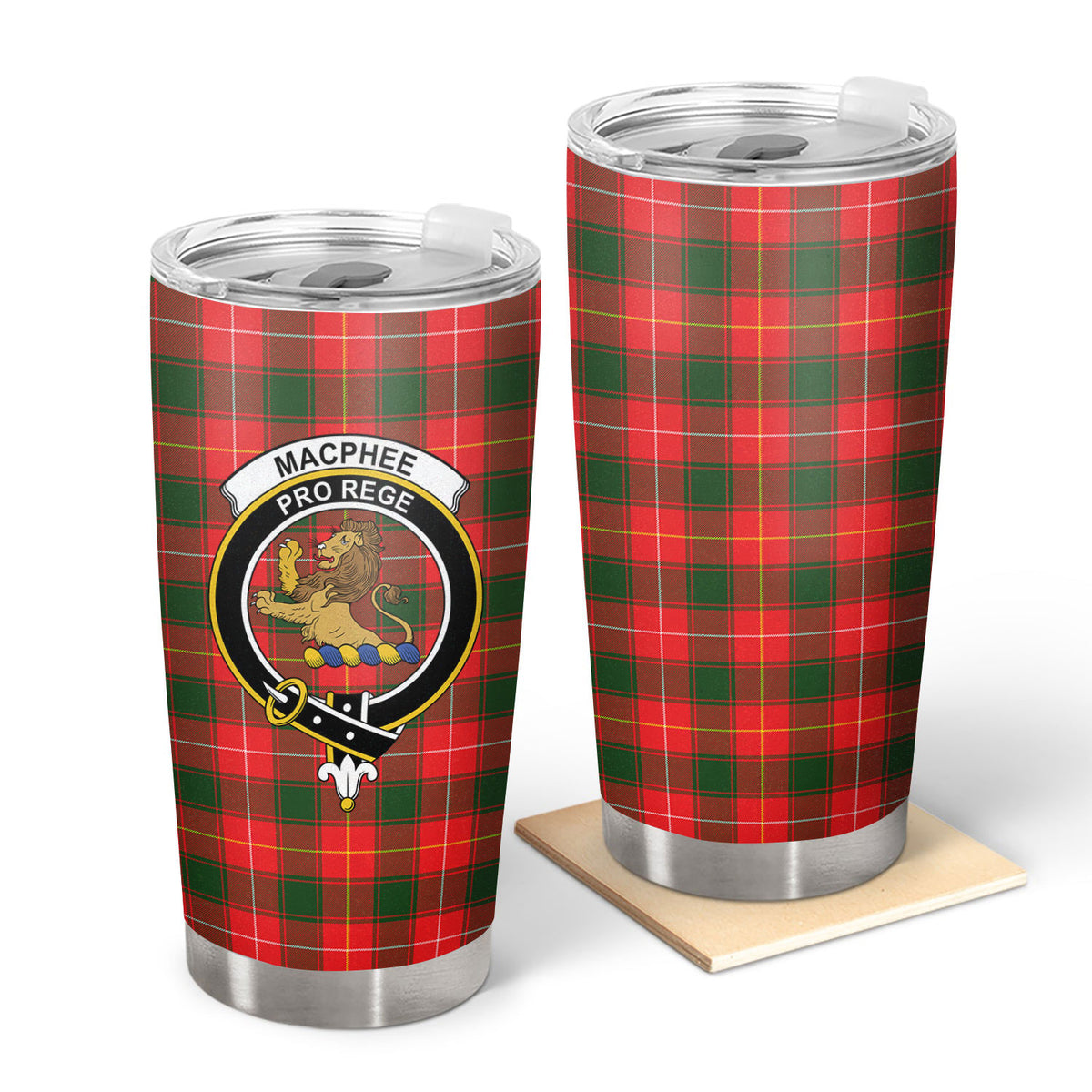 MacPhee Modern Tartan Crest Tumbler