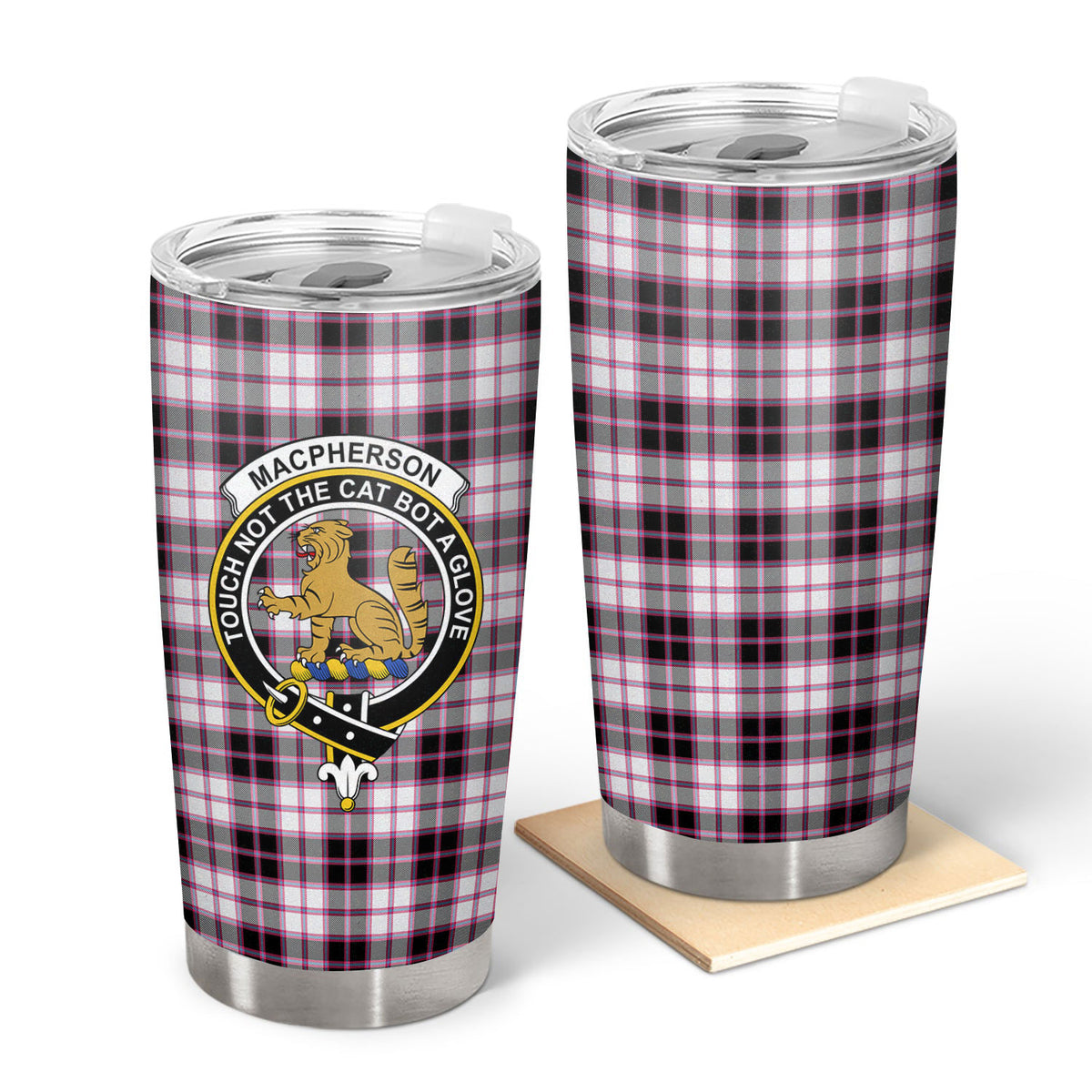 MacPherson Hunting Modern Tartan Crest Tumbler